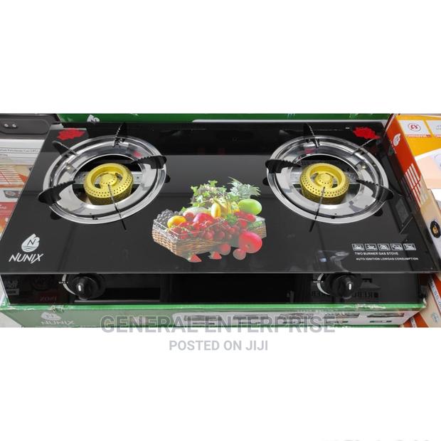 Nunix Two Burner Glass Top Gas Burner