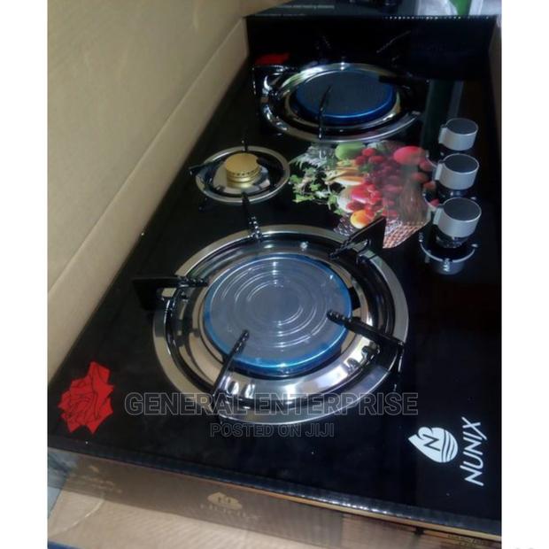 Nunix 3 Burner Infrared Glass Top Gas Burner