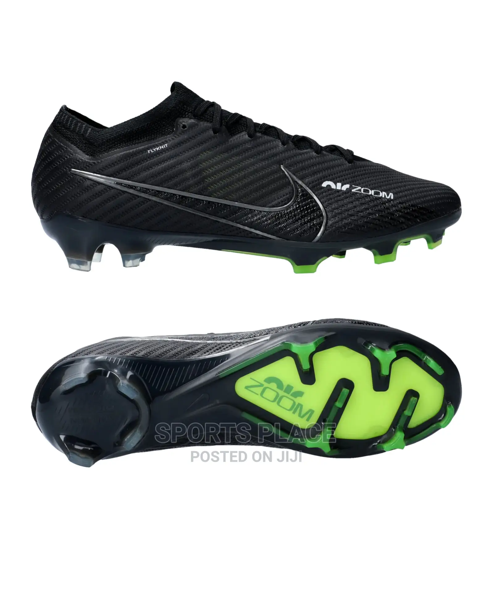 Nike Black Low-Cuts Mercurial Air Zoom Football Boots