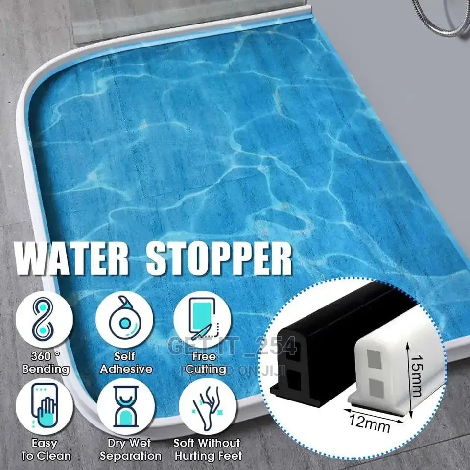 Self-Adhesive Silicone Bathroom Water Stopper Water