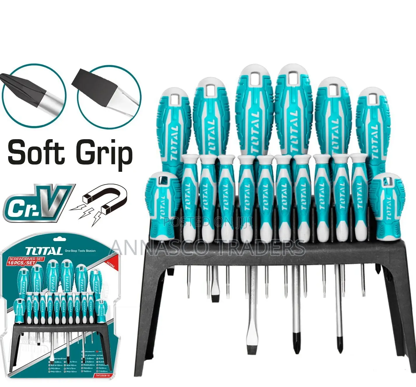 Total THT250618 18 PCS Screwdriver and Precision Screwdri