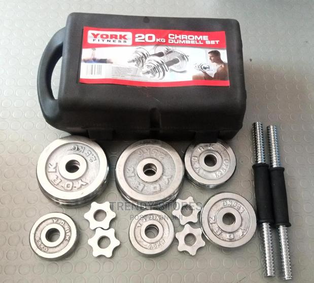 20kg Chrome Dumbbell Set - main view