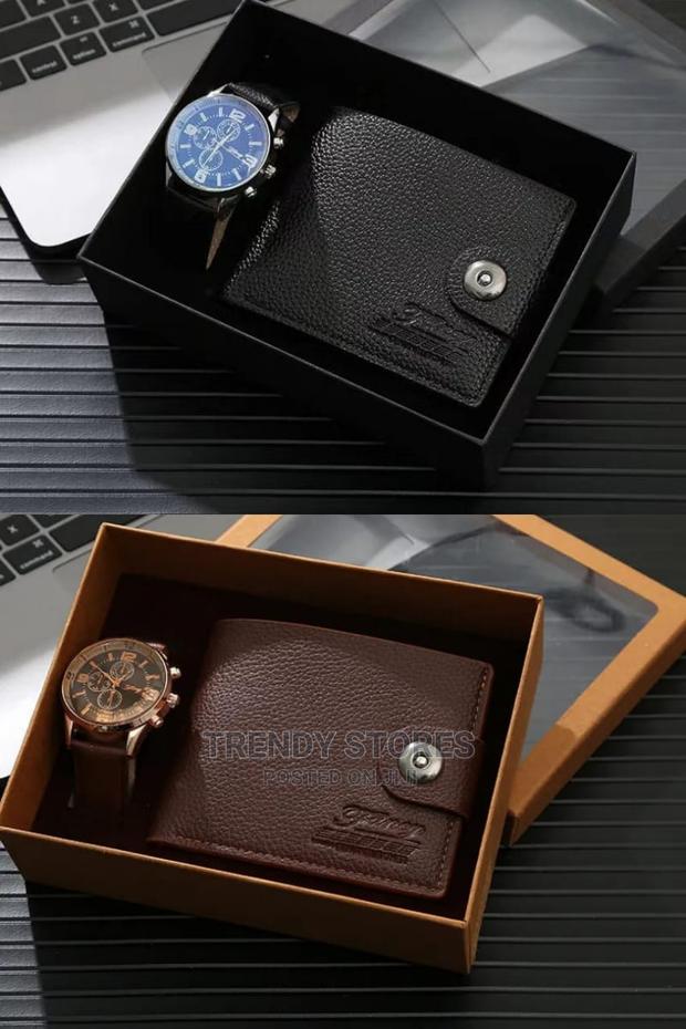 Luxury Men's Fashion Gift Set 2pcs With Wallet Watch