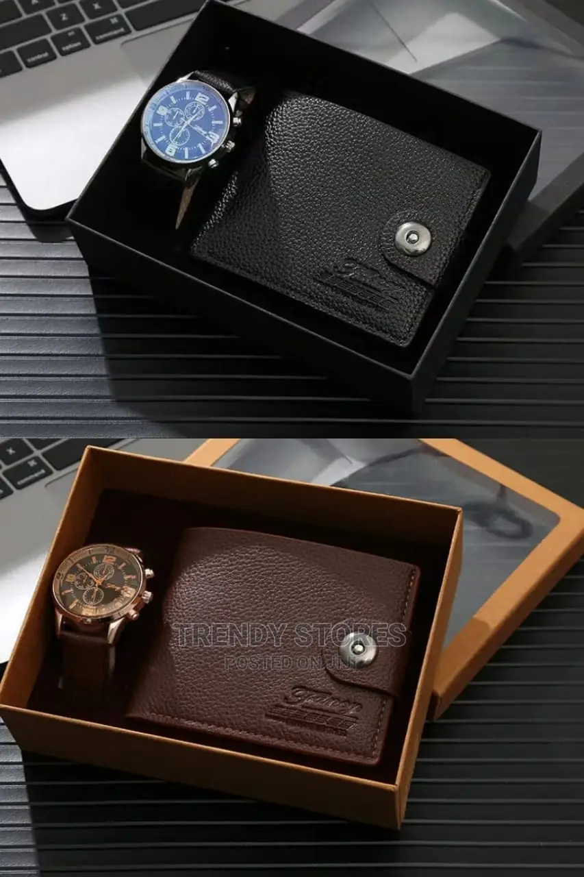 Luxury Men's Fashion Gift Set 2pcs With Wallet Watch