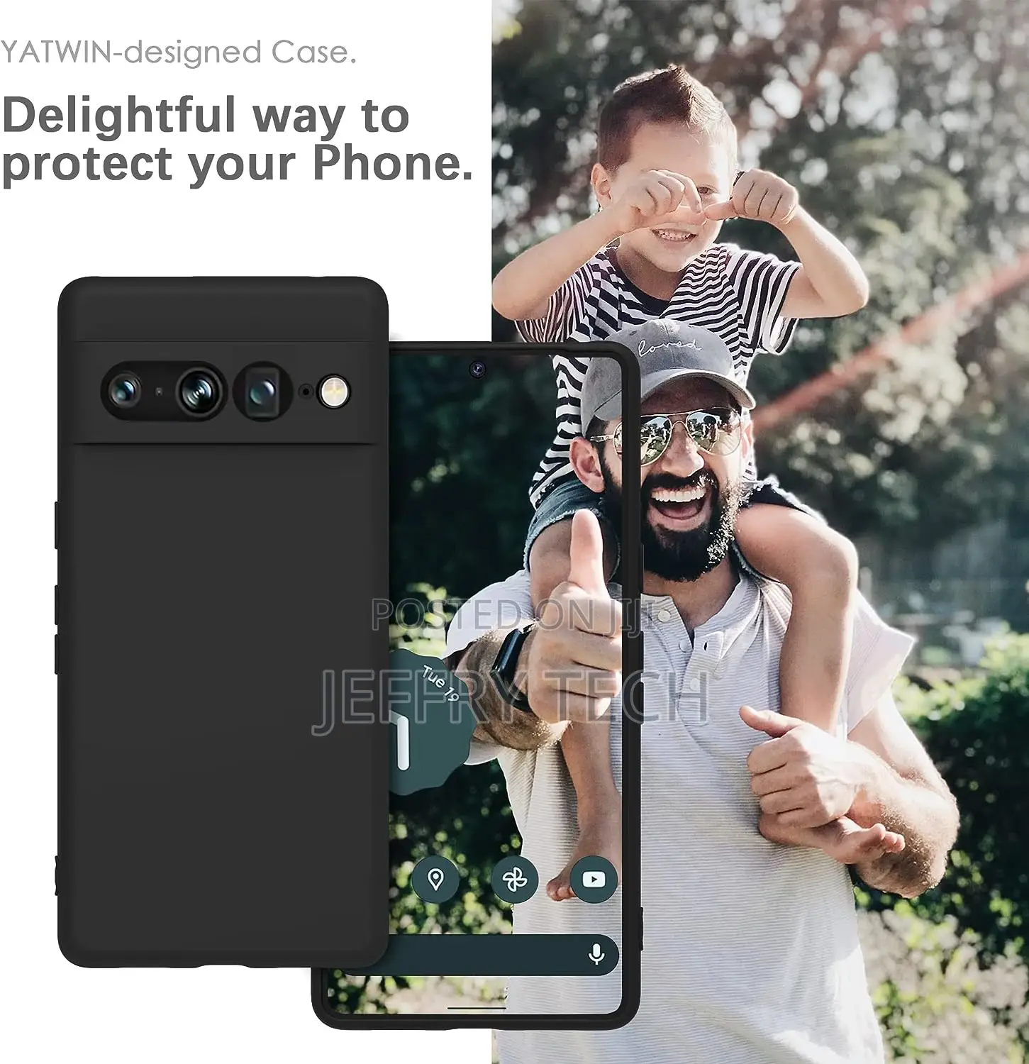 Silicone Case for Google Pixel 7 Pro 5G, Soft-Touch, Shockpr