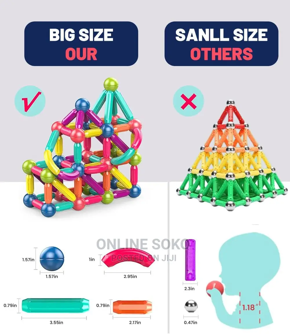 3d Magnet Building Sticks Blocks Toys Gift for Kids