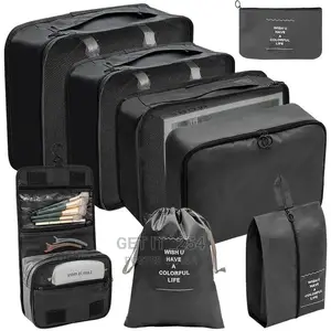 Oxford Material With Toiletry 8pcs Luggage Organizer