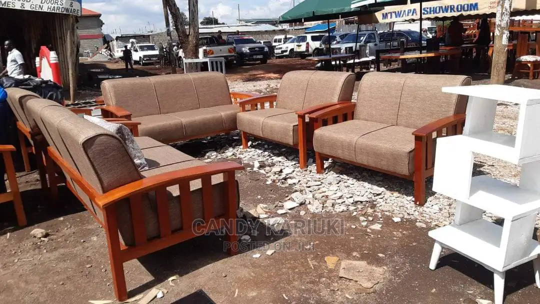 10 Seater Open Sofa With Mahogany Frame