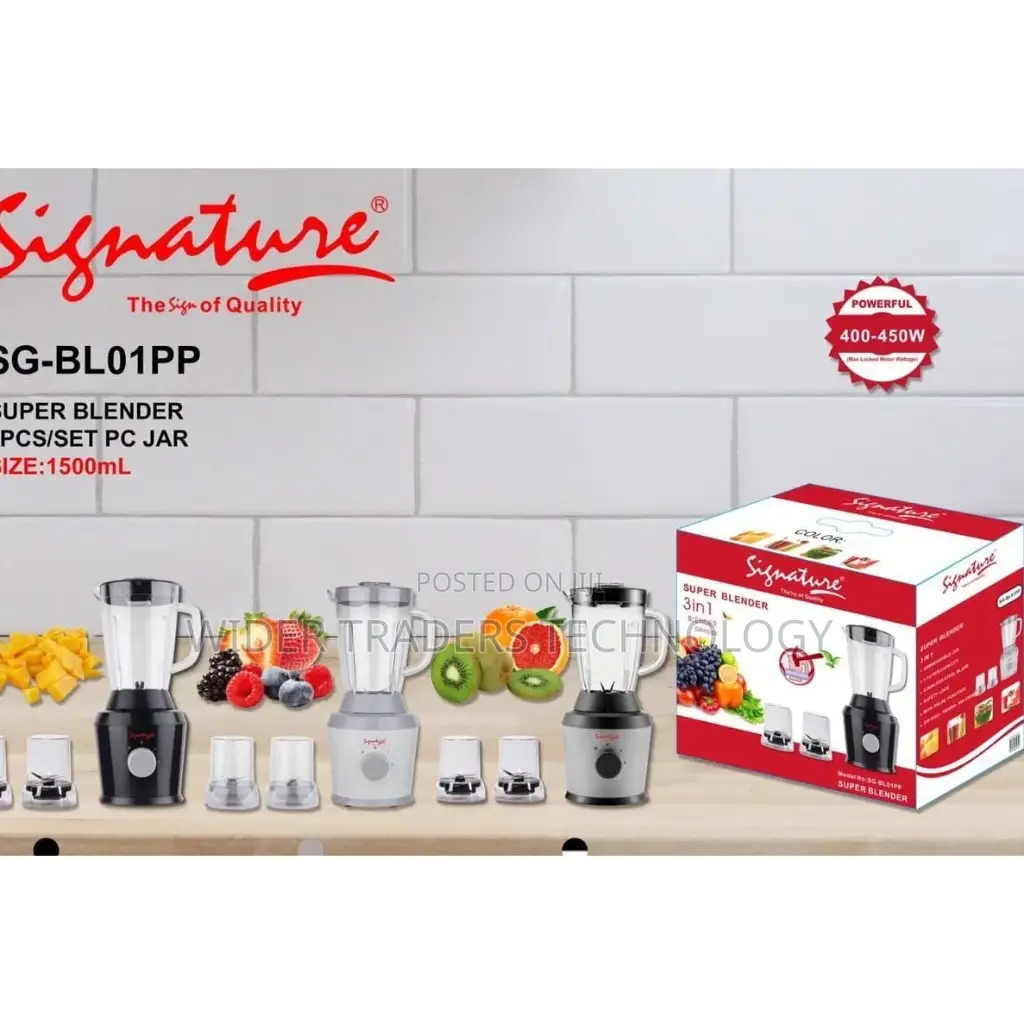 Signature 2 in 1 Blender; 2 Pieces and Jar