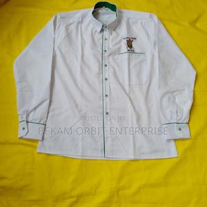 White Long Sleeve Branded Corporate Shirts - main view