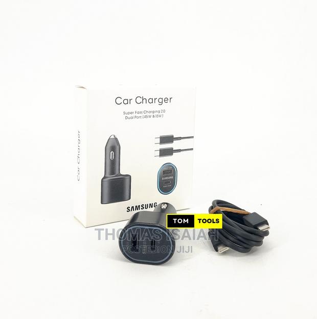 Samsung 45W Super Fast Car Charger USB Type-C to Type-C Cabl