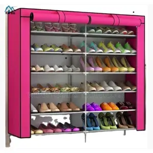 Double Column Shoe Rack With Cover