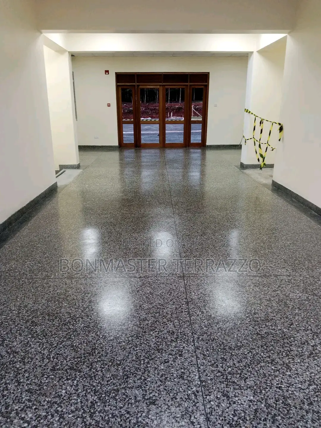 Dark Grey Terrazzo Floor