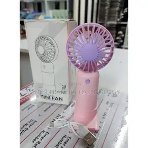Portable Mini Fan With Led Lights/Rechargeable Multicoloured