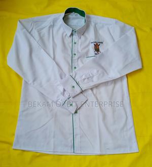 Crown Fabric White Corporate Branded Shirts - main view
