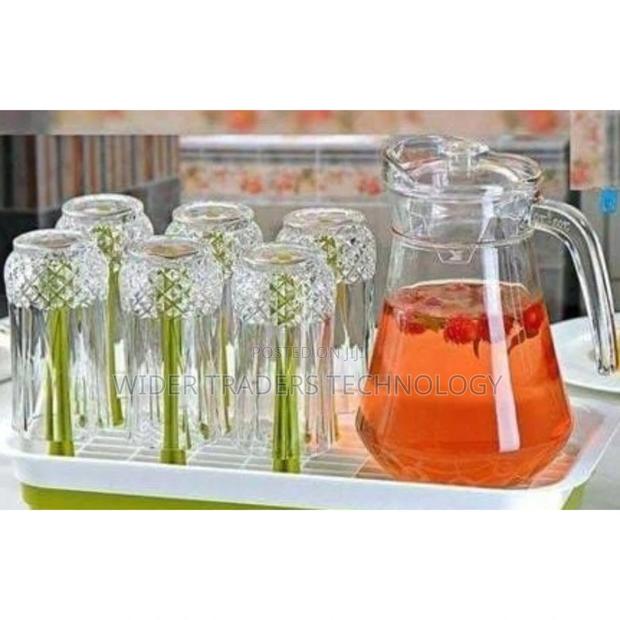 7pcs Water Set -6 Glasses 1 Jugglass Volume:Tableware