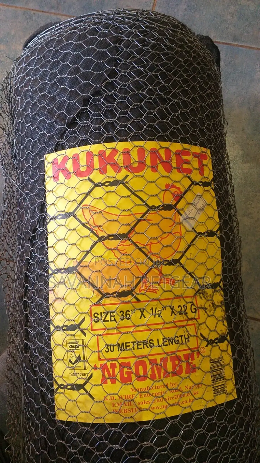 Kukunet Wire Mesh 36" X 1⁄2” X22 Gauge (3ft*25m Length)
