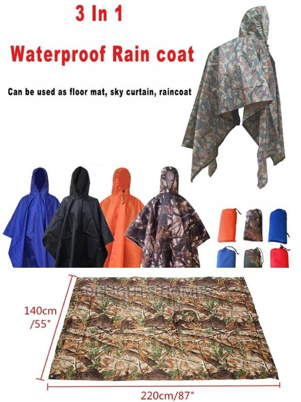 3in1 Hiking Poncho Rain Coat - main view