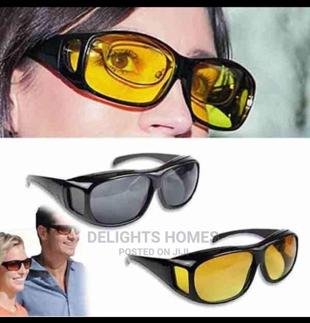 2pcs Set Anti Glare Night Vision Driver Goggles
