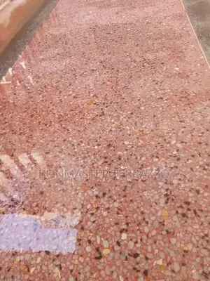 Red Terrazzo Floor White Cement