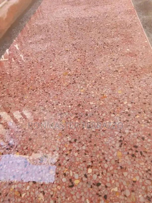 Red Terrazzo Floor White Cement