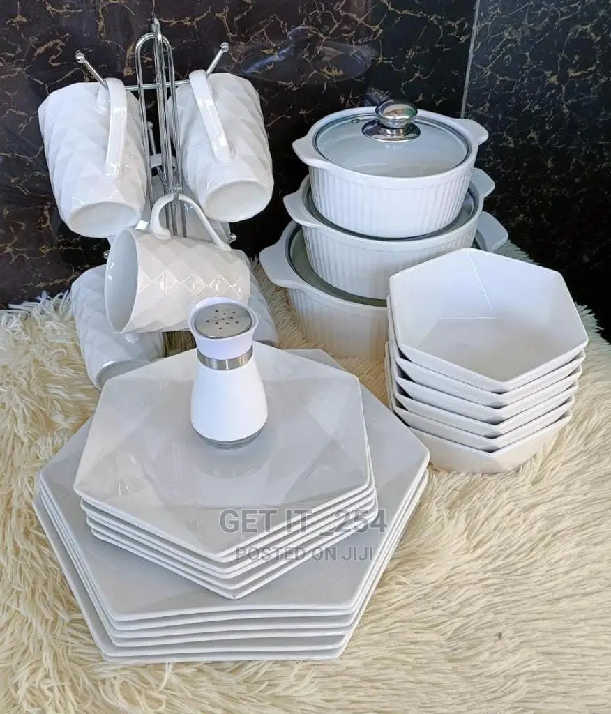30pcs Hexagonal Dinner Set