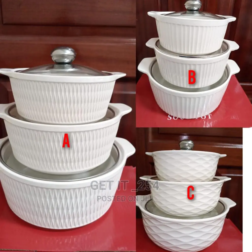 3 Pcs Ceramic Caccerole