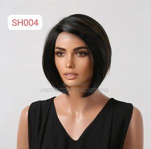 Semi-Human Short Bob Wigs - thumbnail 2