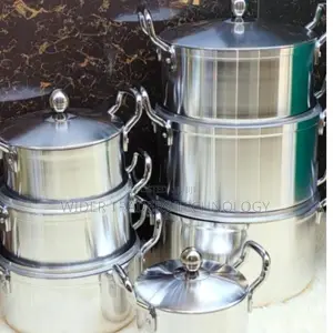 7pc Set Heavy Duty Sufurias With Lids
Aluminium TORNADO