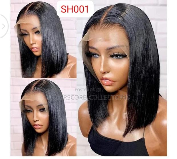 14 Inch Semi Human Wig With Frontal Lace - main view