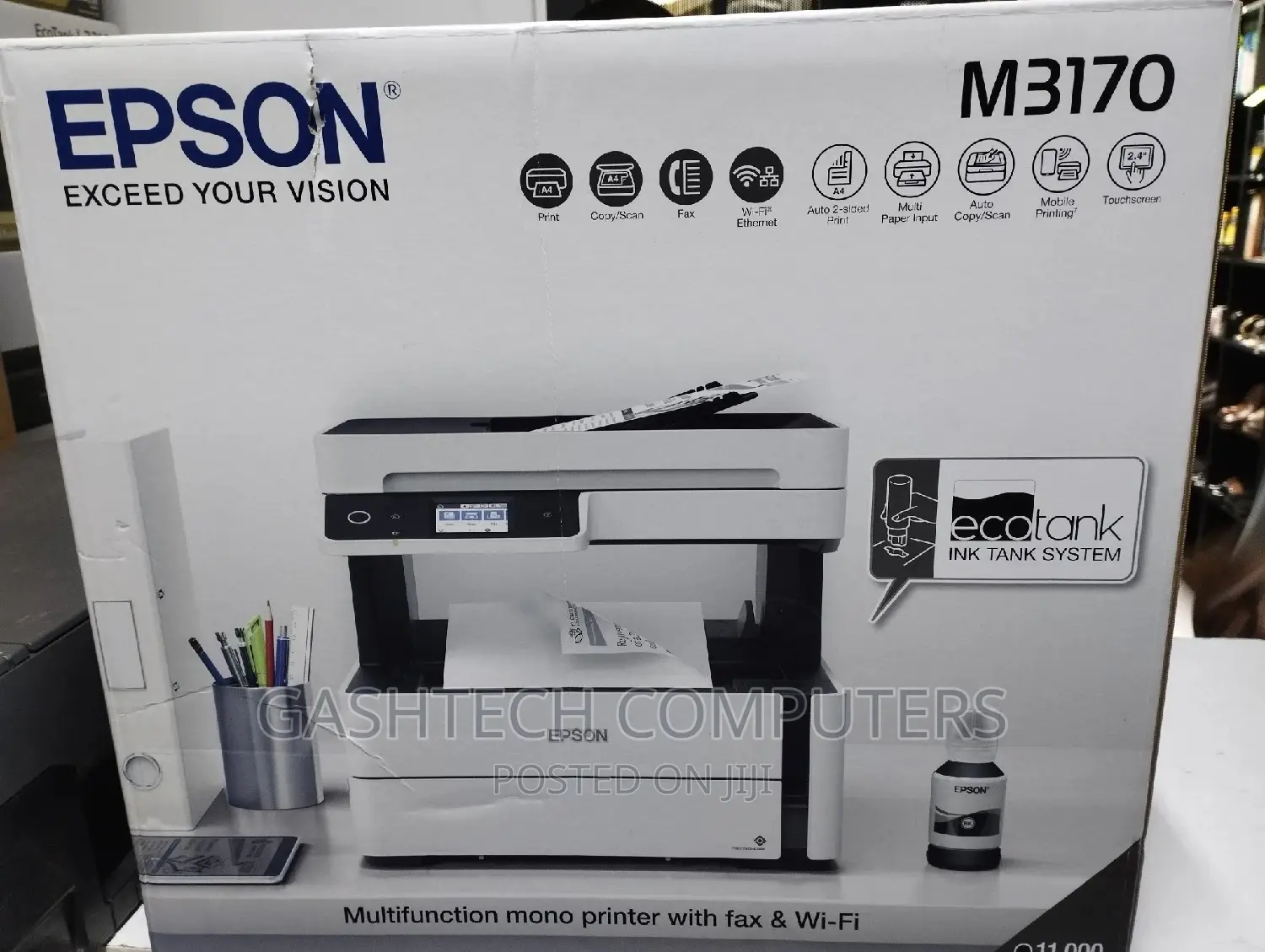 Epson M3170 Ink Tank Printer, Print, Copy and Scan, Duplex