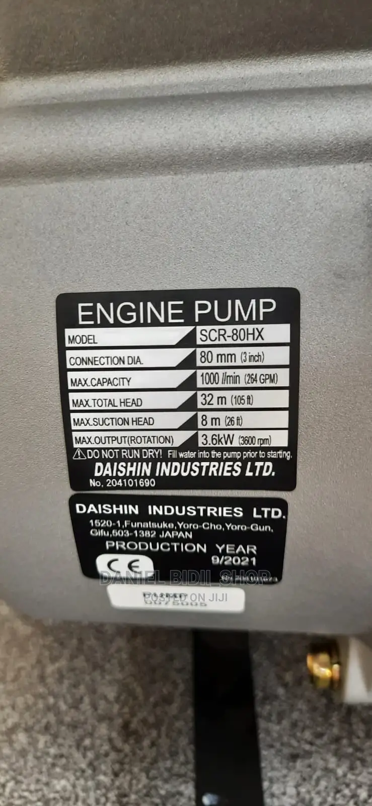 SCR-50HX Daishin Honda Water Pump 2 Inches HONDA GP160