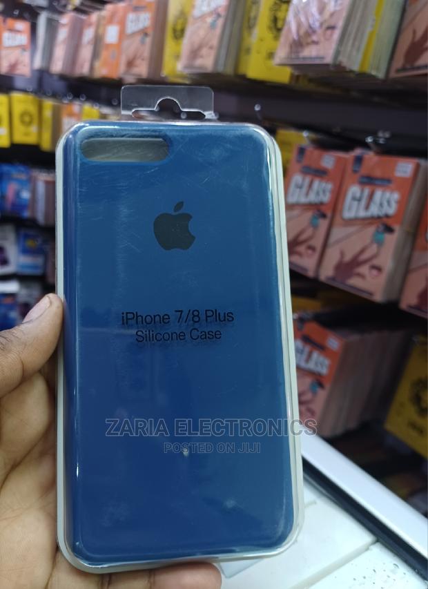 iPhone 7/8 Plus Silicone Case Cover Blue - thumbnail 2