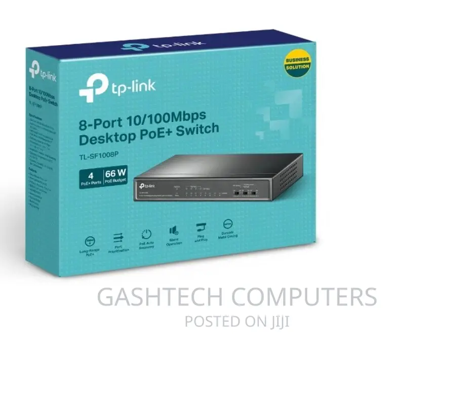TL-SF1008P 8-Port 10/100mbps Switch With 4-Port Poe+