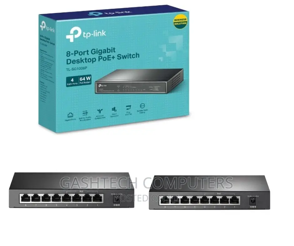 - TL-SG1008P 8-Port Gigabit Switch With 4-Port Poe+ -