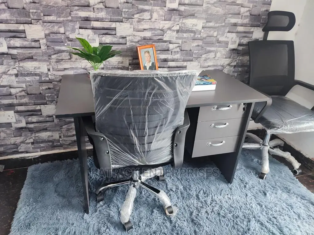 1.2 MTRS Office Desk Plus Mid Back Recliner Office Chair