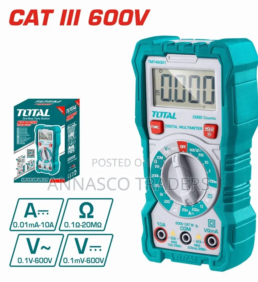 Total TMT46001 Digital Multimeter 1999 Counts