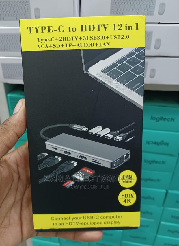 Type C to Hdmi 12 in Adapter, 12ports Hub