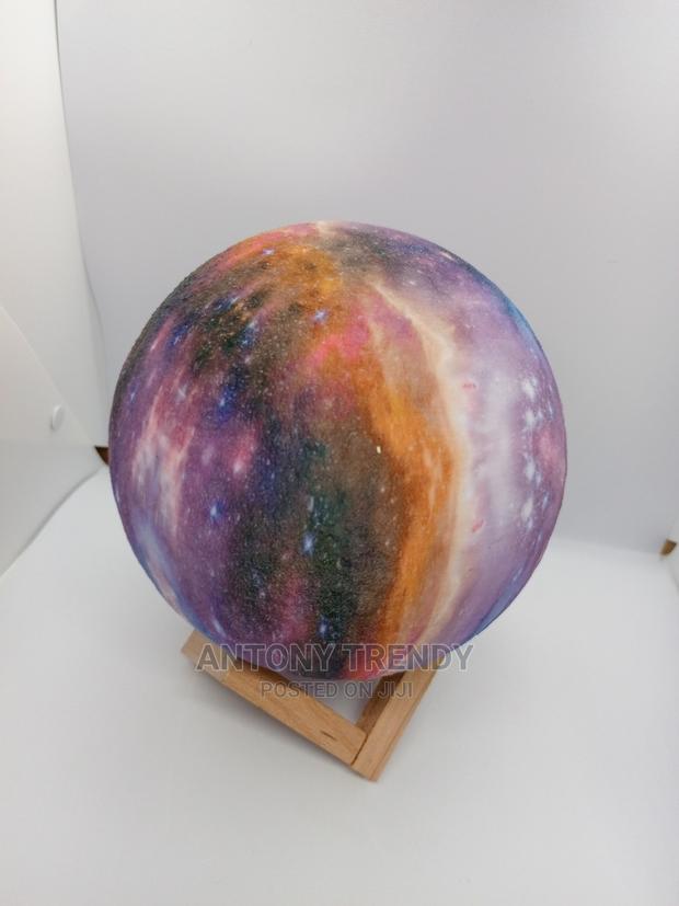 Starry Moon Light With Wooden Stand