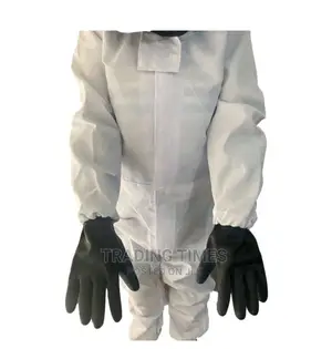 Bee Harvesting Gear With Red Rubber Gloves