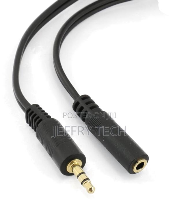 5m 3.5mm Jack Extension Cable Stereo Plug to Socket AUX Head - thumbnail 2