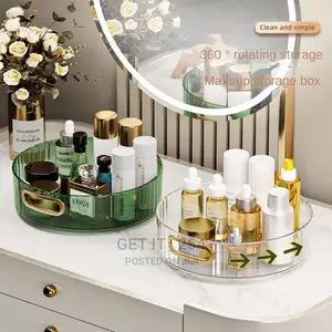 Lazy Susan Rotating Organizer With Golden Handles