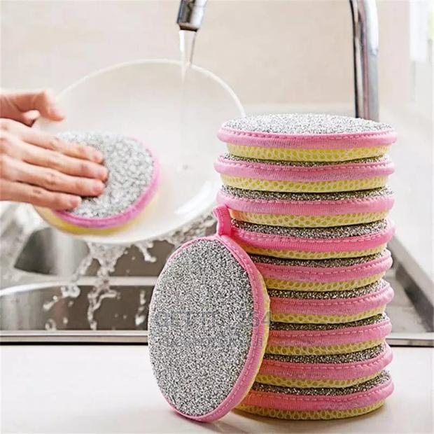5pcs Double Side Dishwashing Sponge