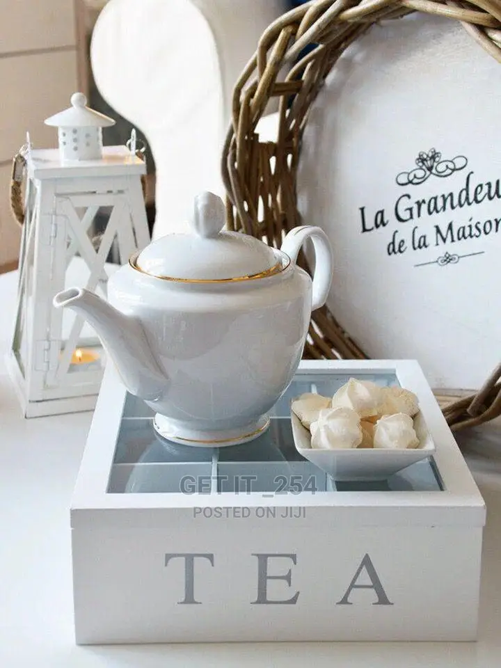 Acrylic Teabag Organizer* -has 9 Compartments For Storage  -