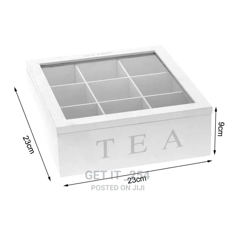 Acrylic Teabag Organizer* -has 9 Compartments For Storage  -