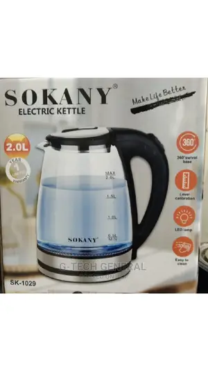Sokany Sk-1029 Heat Resistance 2l Glass Kettle
