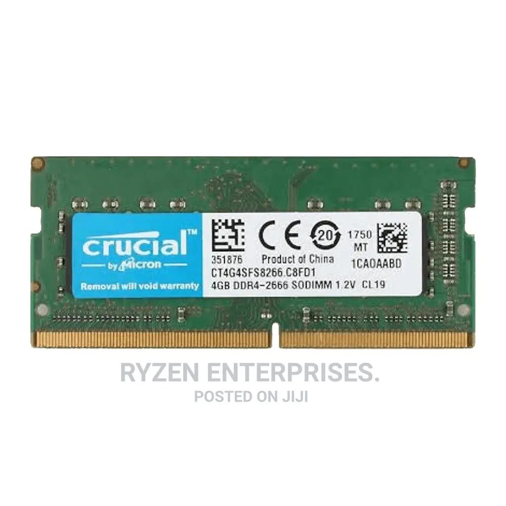 •°Crucial Laptop RAM DDR4 4GB 2666°•