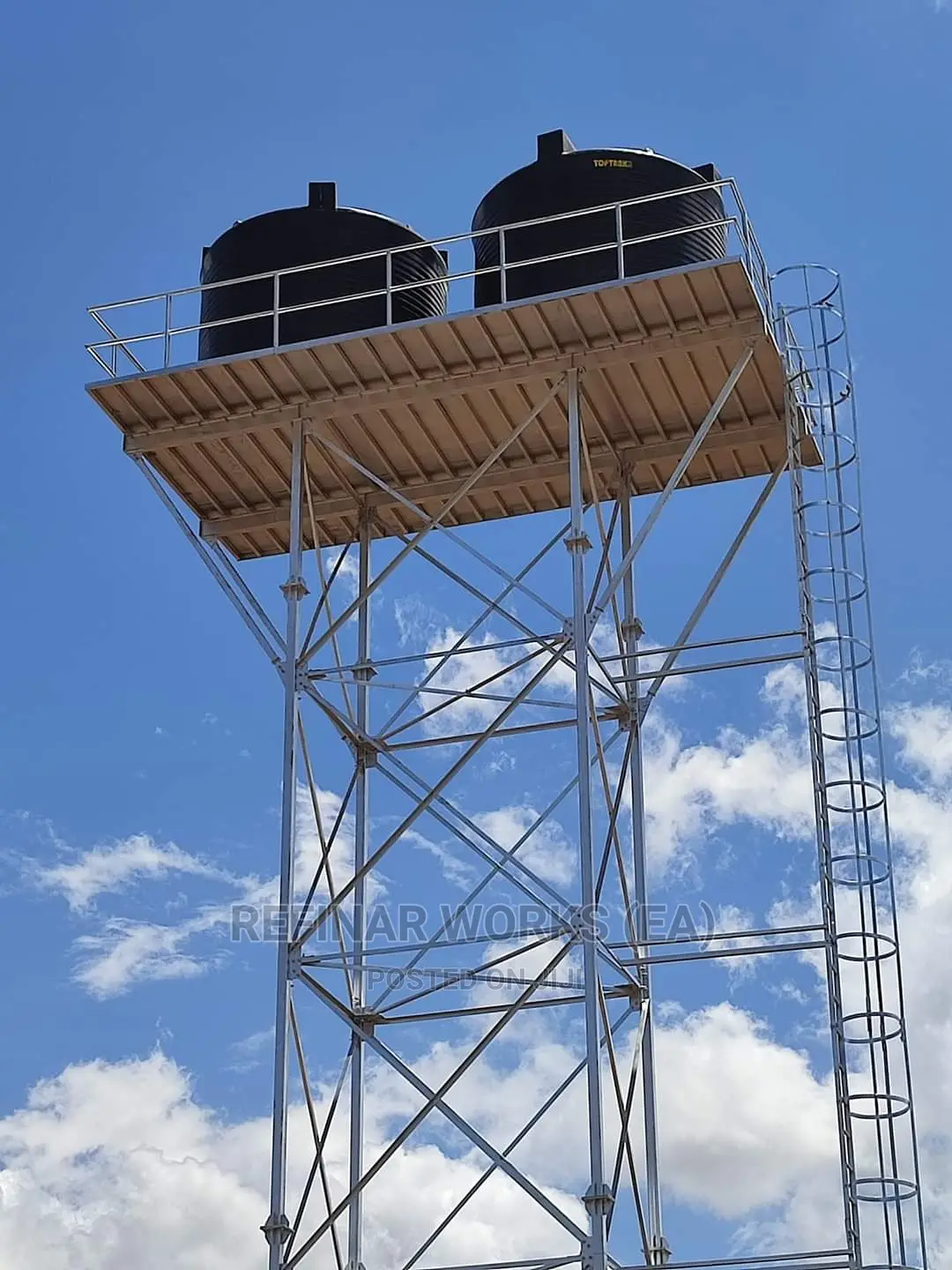 Galvanized Water Towers and Tanks Construction Assembling