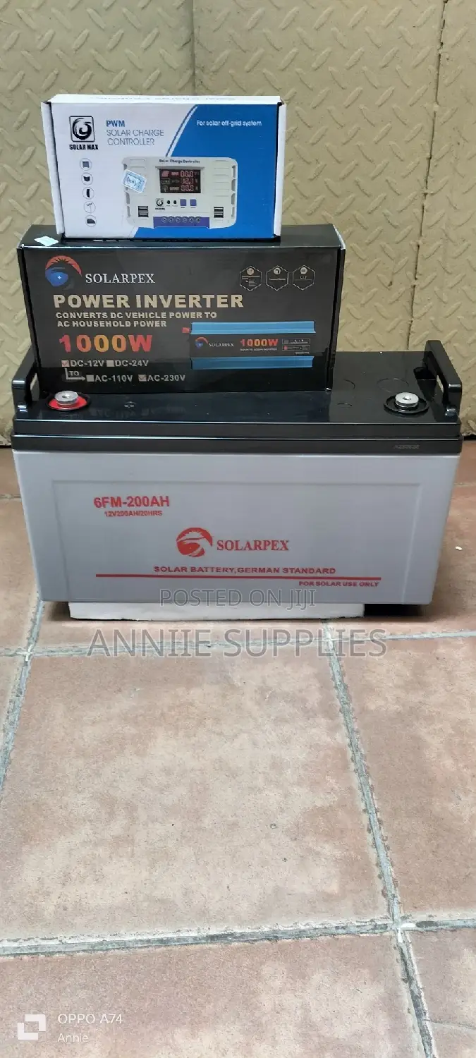 200ah Solar Battery+Inverter 1000w + 30A Controller