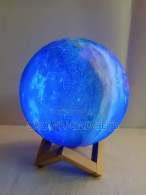 Moon Night Light With Wooden Base